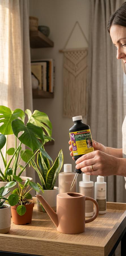 SUPERthrive Original Vitamin Solution used in a home garden