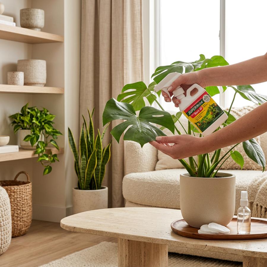 SUPERthrive Neem Oil application on houseplants