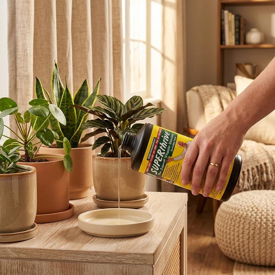 SUPERthrive Plant Vitamin 1 Quart in a greenhouse